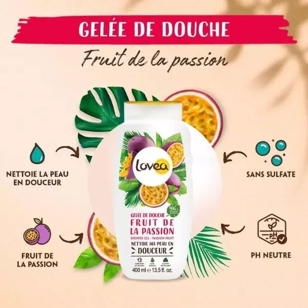 Lovea - Geleia de Banho - Extrato de Maracujá - pH Neutro 400ml