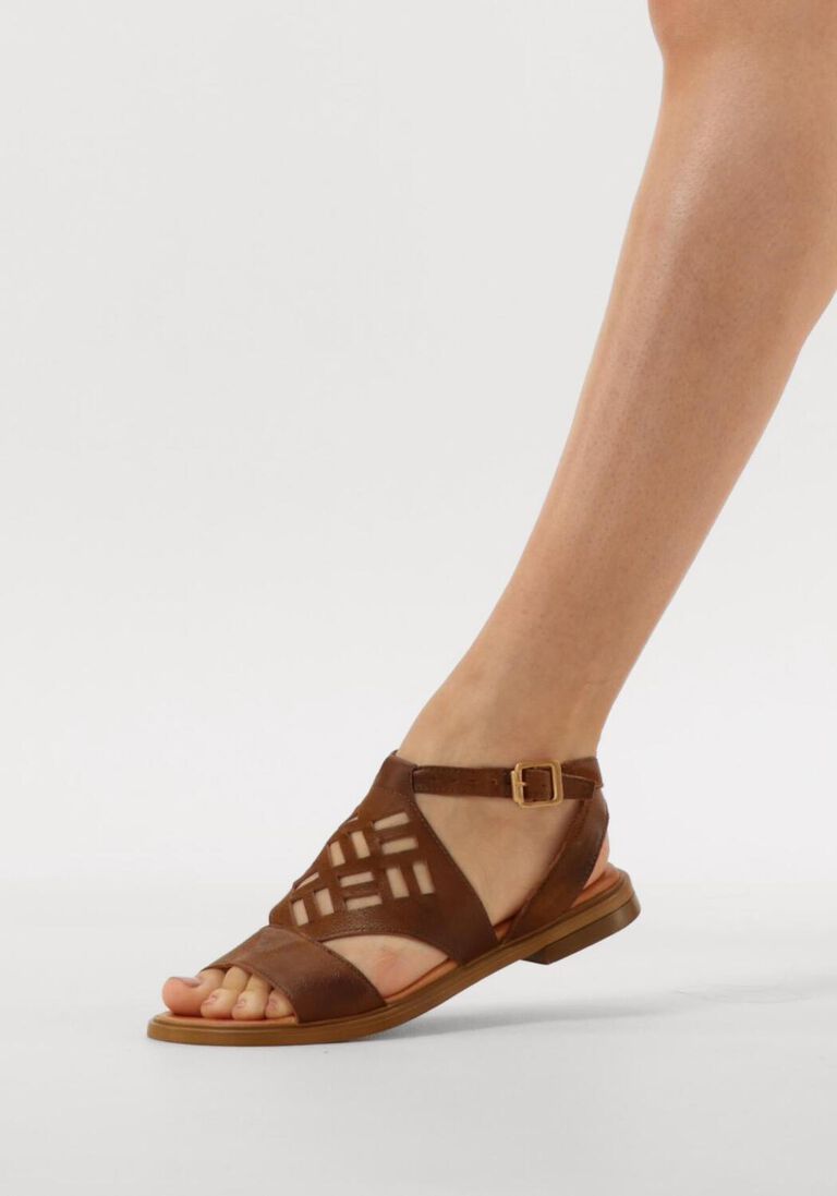 cognac ayana platte sandalen m05088