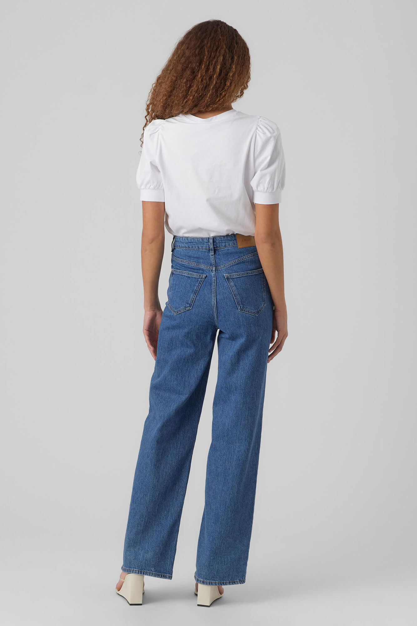 Blusa de algodão com mangas bufantes - Branca
