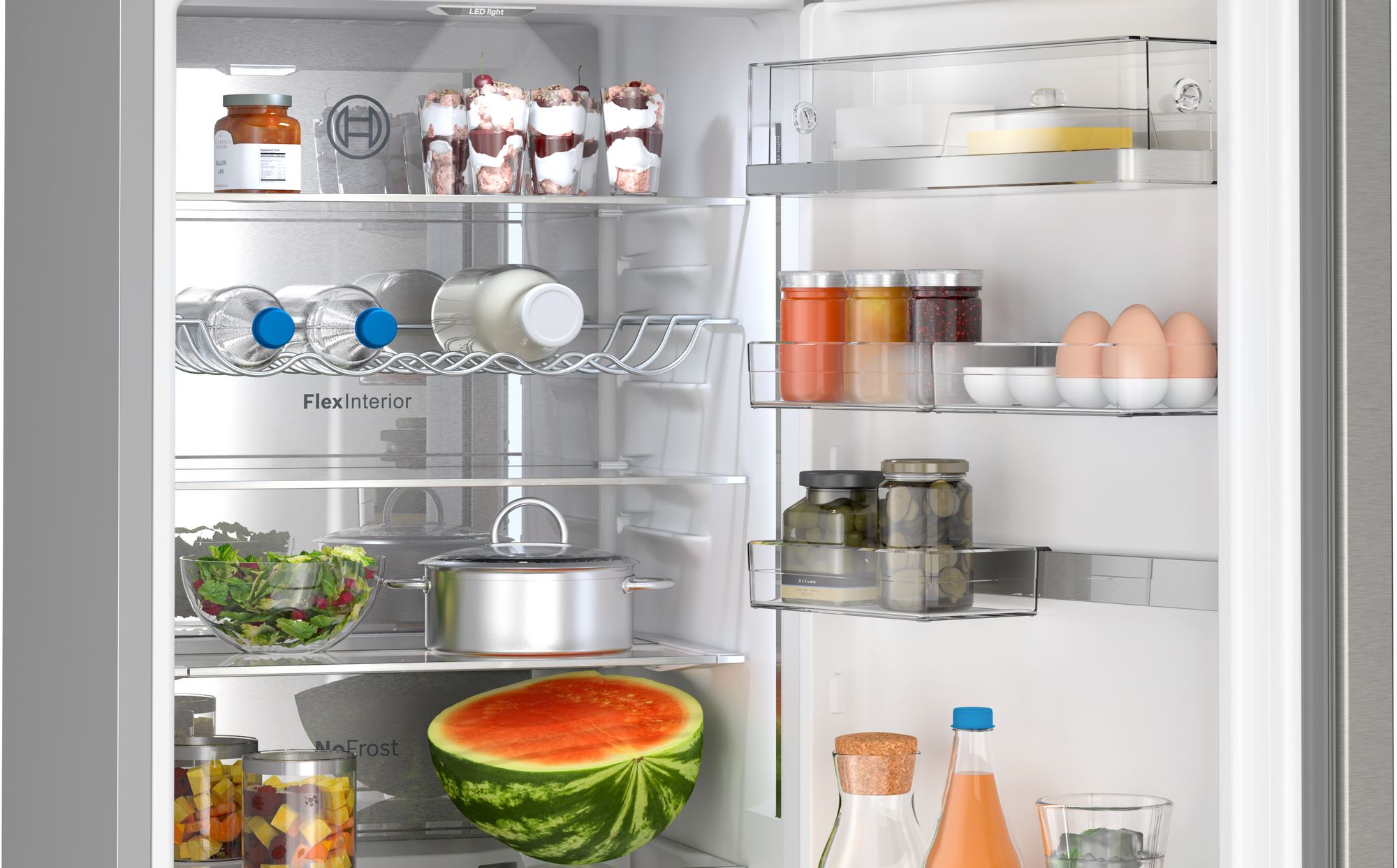 PRODUTO RECONDICIONADO # Refrigerador Combinado Independente Série 6 203 x 60 cm Aço Inoxidável Resistente a Impressões Digitais KGN39AIAT-B