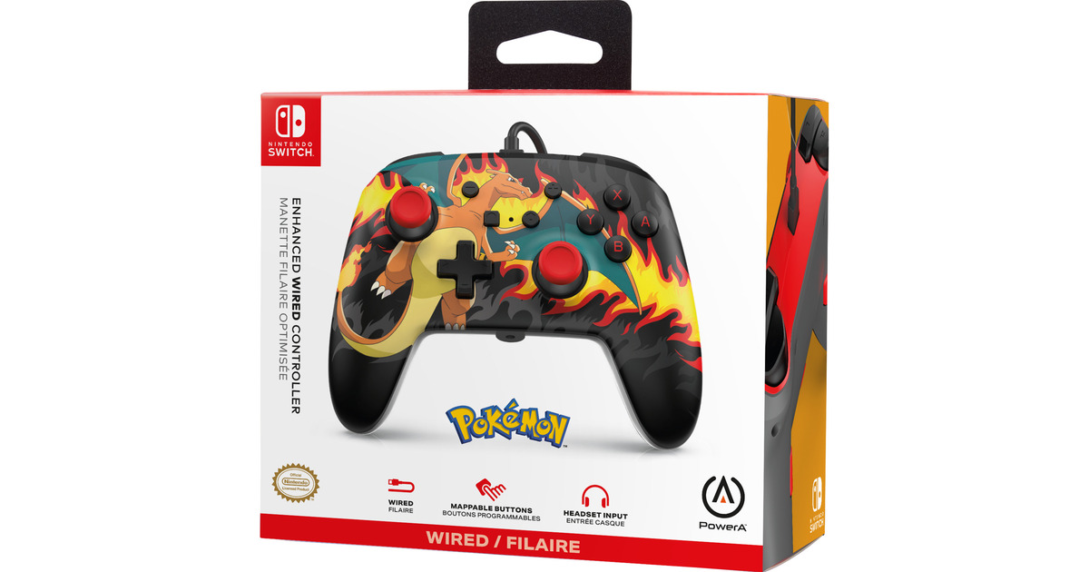 PowerASwitch Wired Controller Charizard  (Zwart/oranje)