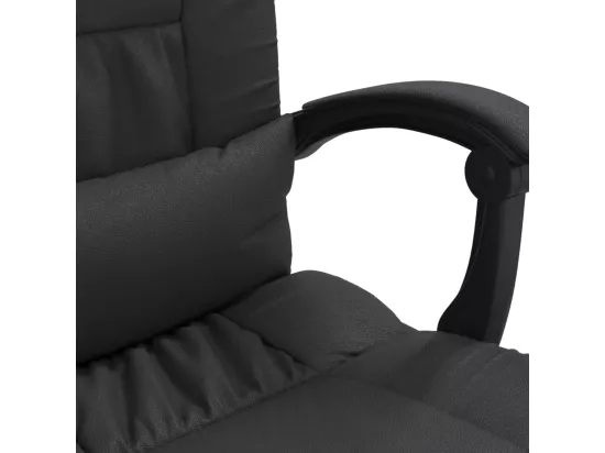 Fauteuil inclinable de bureau Noir Similicuir