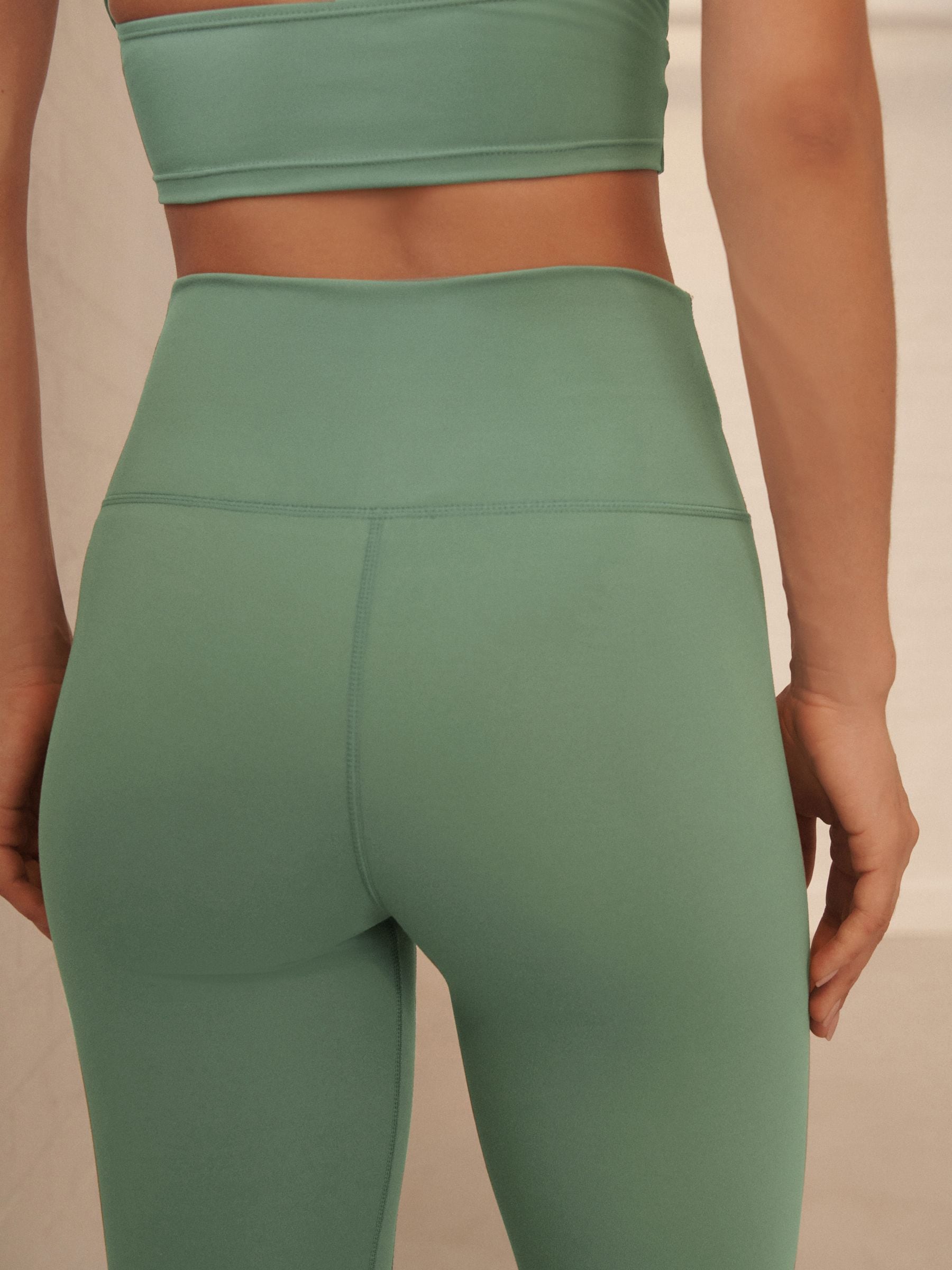 Grijs-groen - Actieve yogalegging met overslag