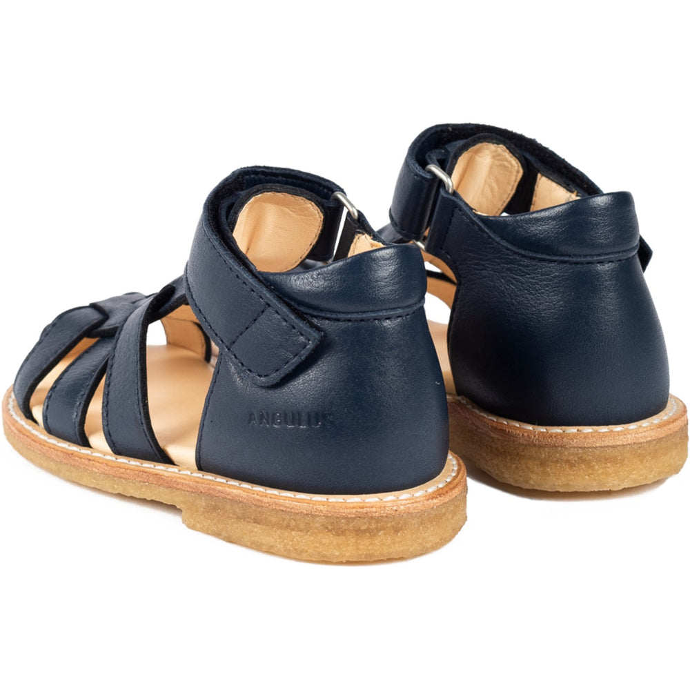 Køb Angulus Navy Begynder Sandal Med Velcrolukning