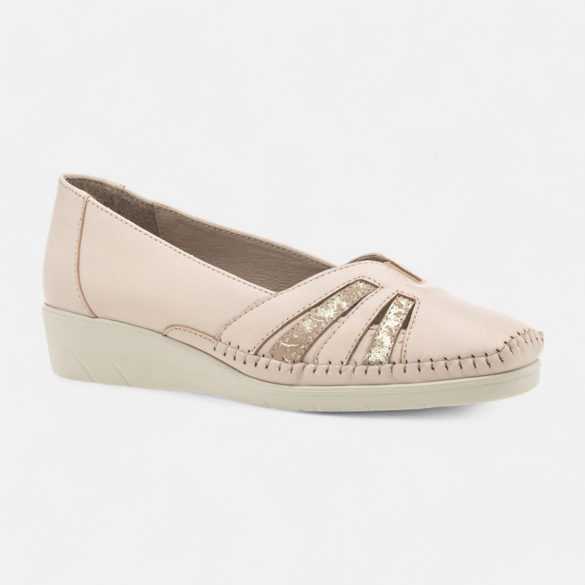 Escarpins pieds sensibles Femme en cuir beige