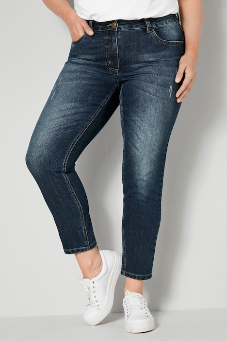 Jeans, Slim Fit, Destroy-Effekte, 5-Pocket