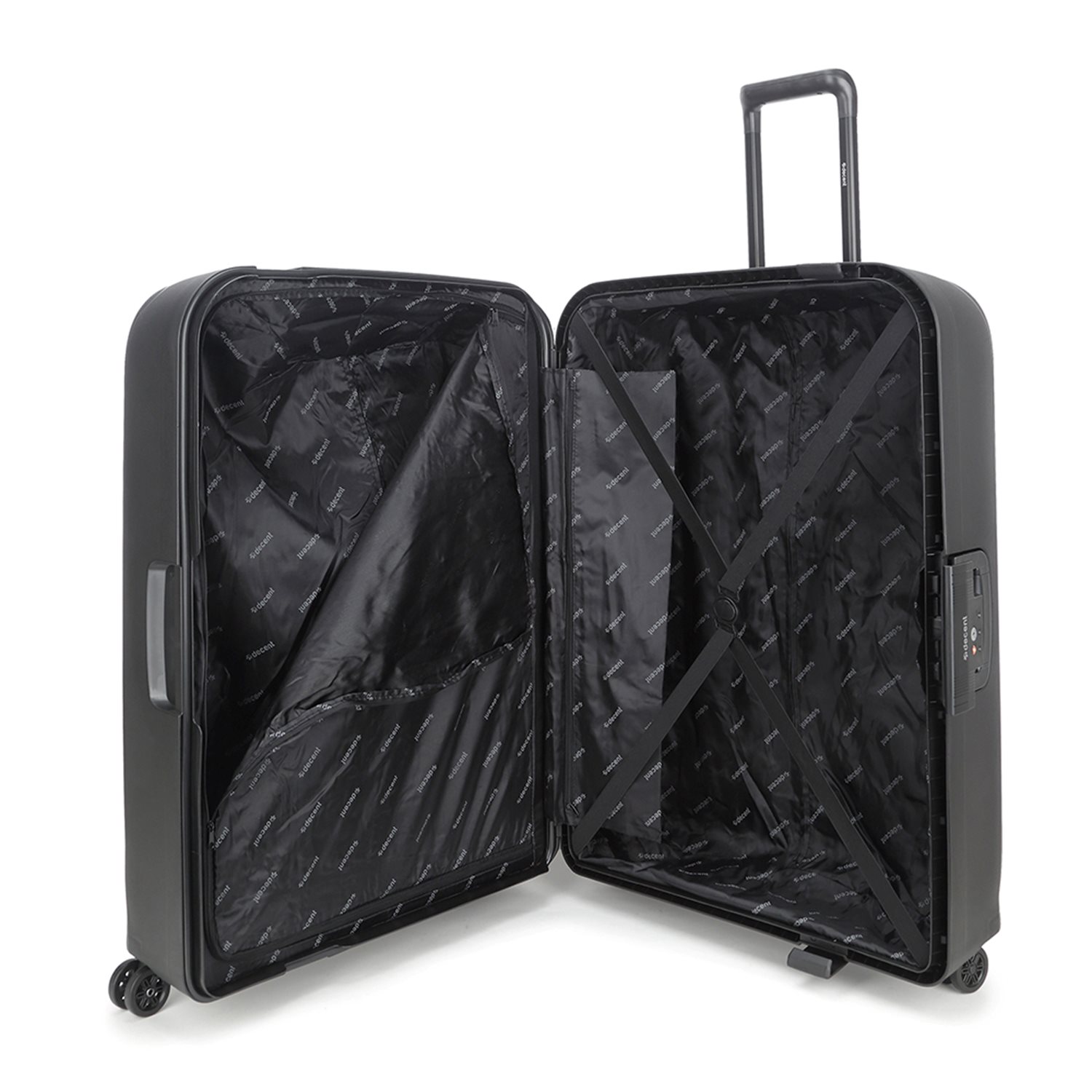 Decent Axiss-Fix 4 Wiel Trolley 78 zwart