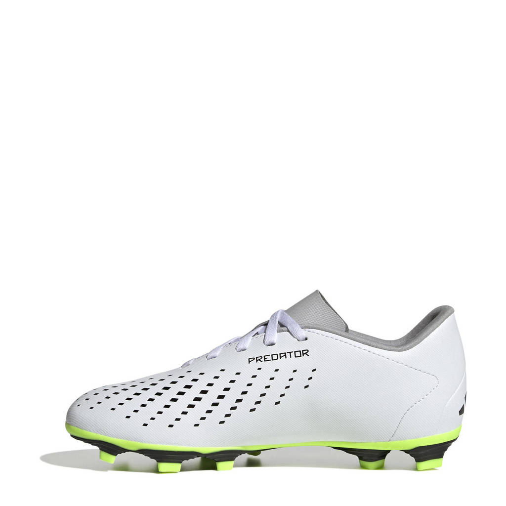 adidas Predator Accuracy.4 FxG junior voetbalschoenen wit/zwart/geel