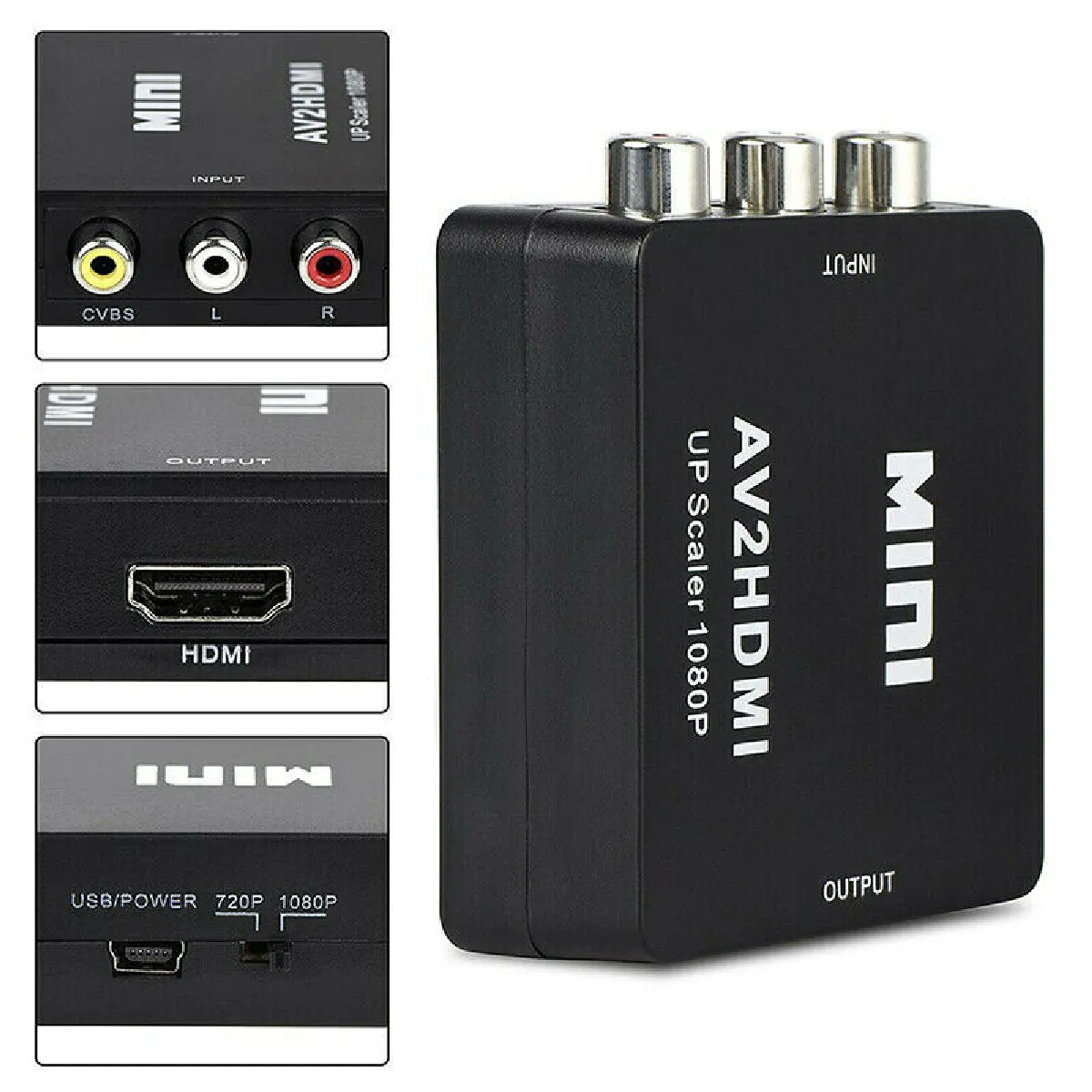 Universal HDMI vers AV Mini Convertisseur