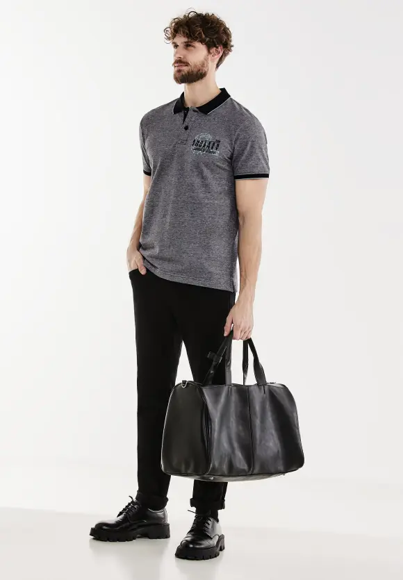 Oxford Poloshirt - faded black