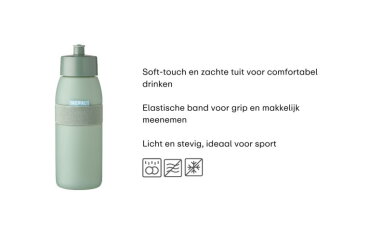 Bidon Ellipse 500 ml - Nordic black