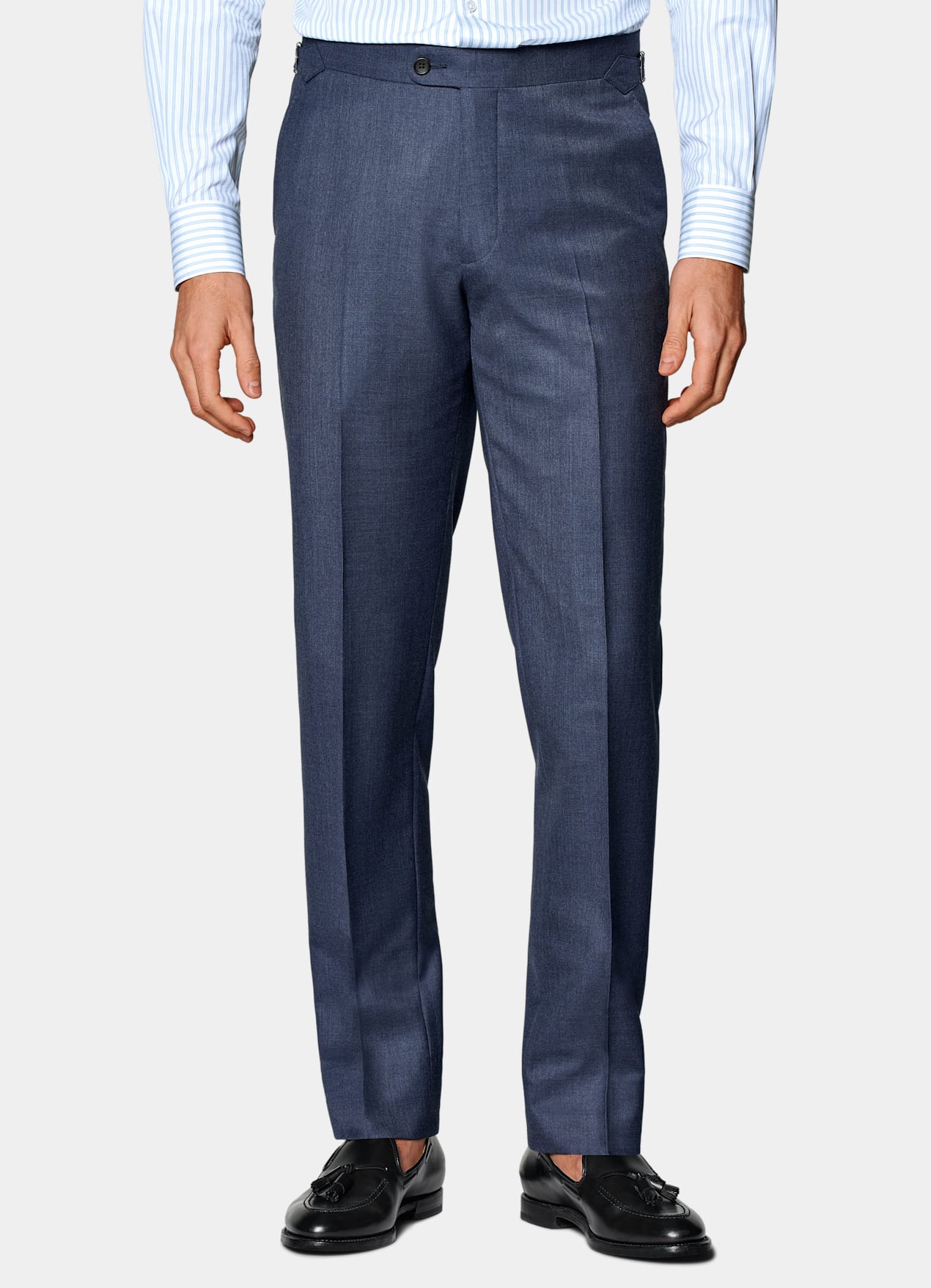 Costume Havana coupe Tailored bleu moyen
