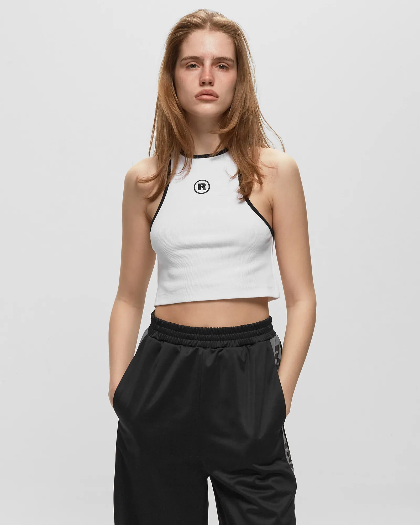 ROTATE Birger Christensen Cropped Top W. Embroidery