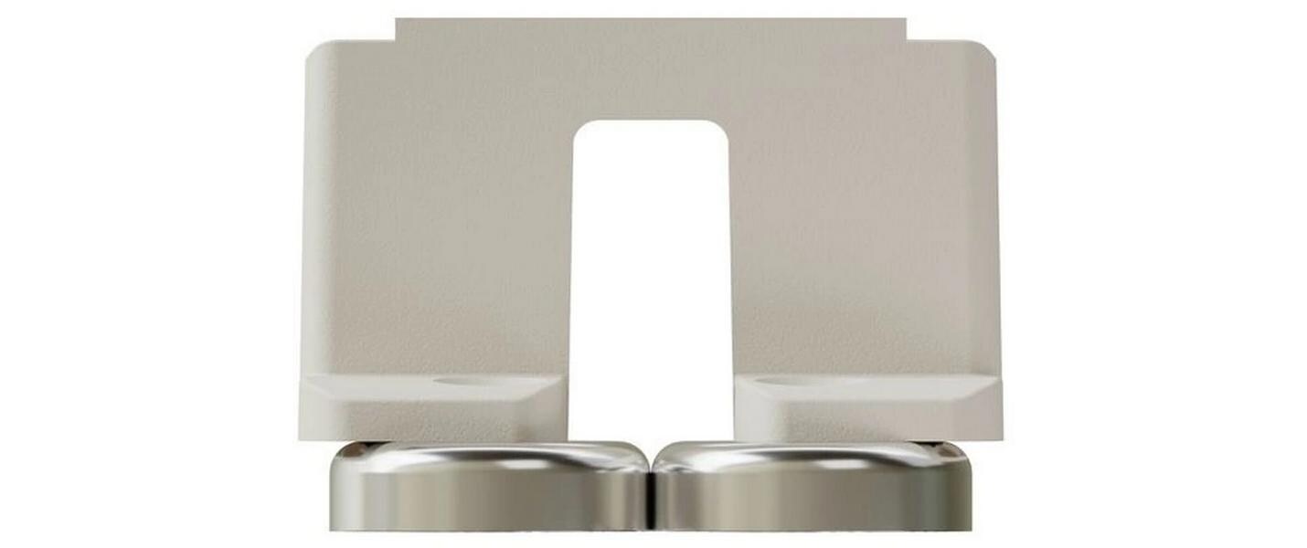 Halterung mit Magnet, erhöht, CUBO, Weiss 2 StückBefestigungsset mit Magnetbefestigung