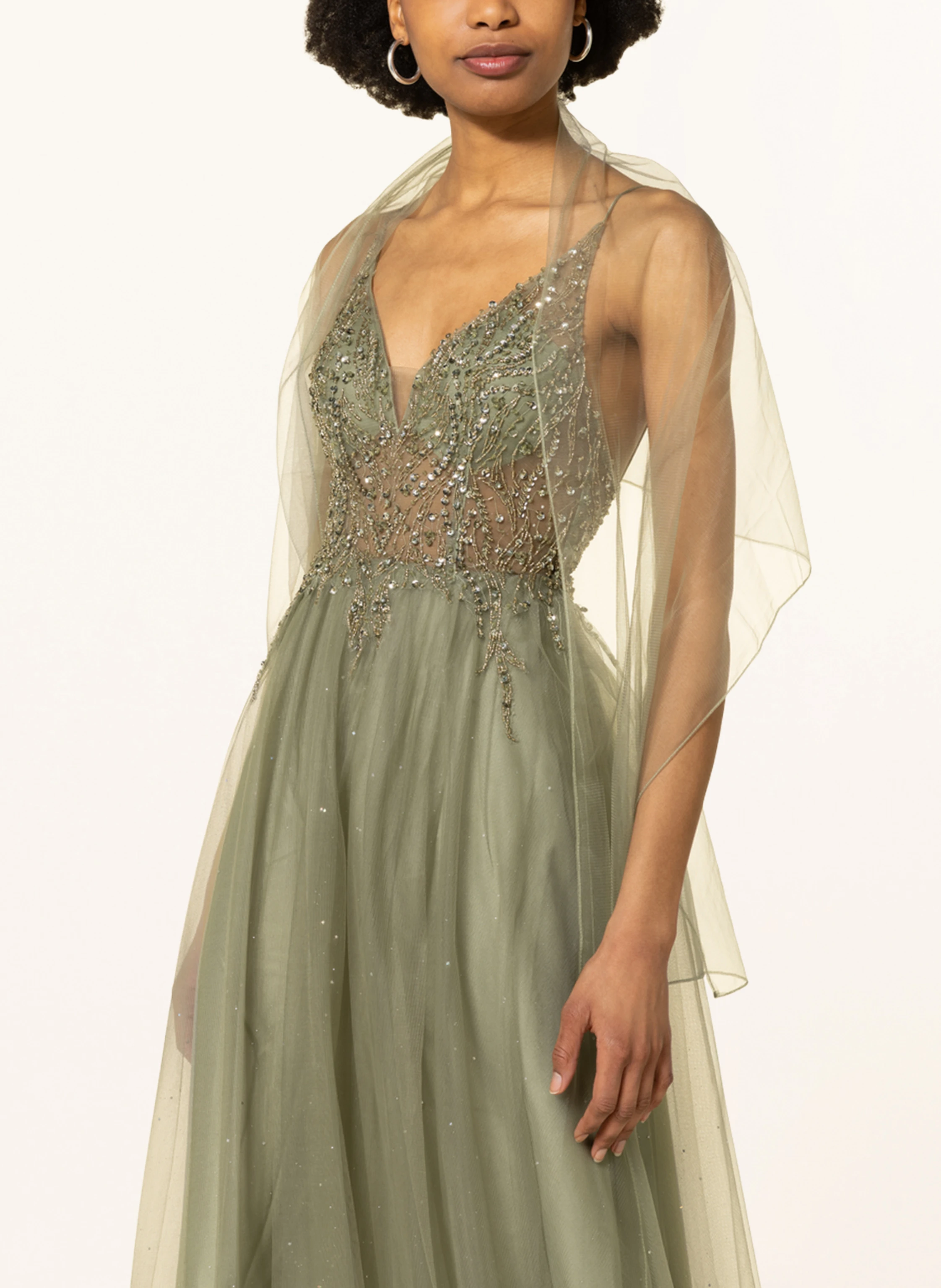 unique Abendkleid mit Schmucksteinen