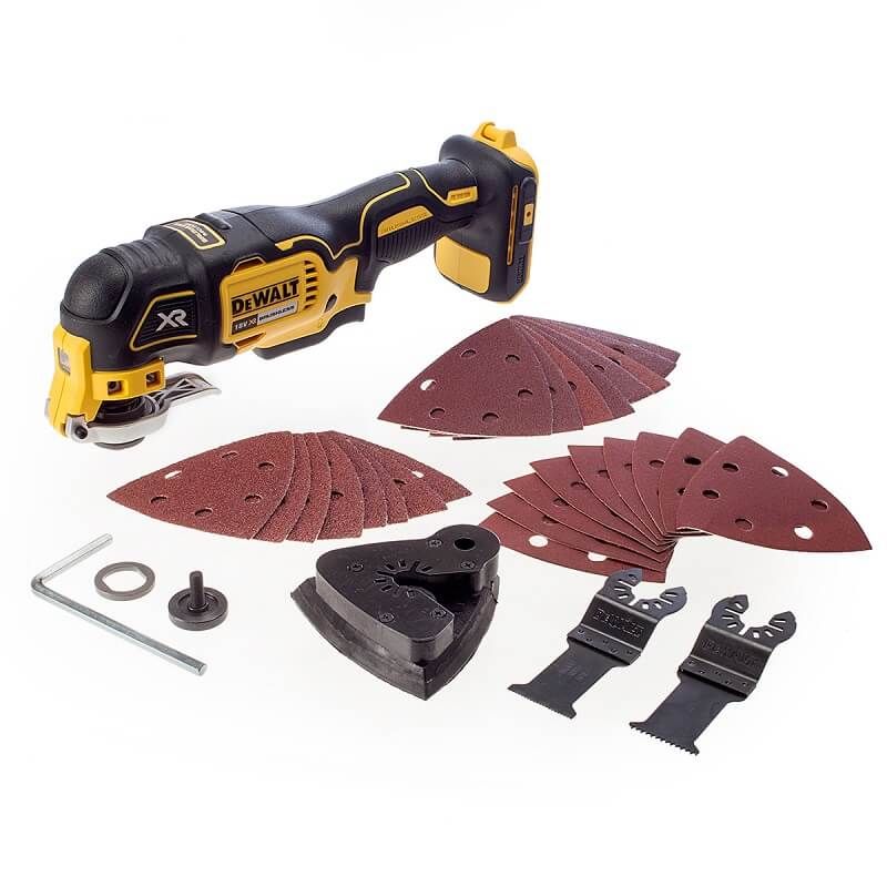 DeWALT DCS355N 18V XR Li-ion accu oscillerende multitool body met accessoireset - koolborstelloos