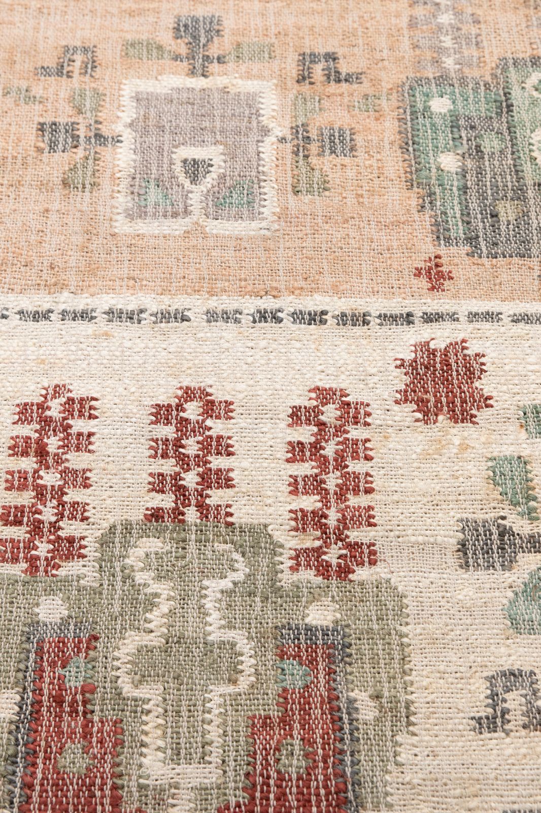 Multicolour jute vloerkleed