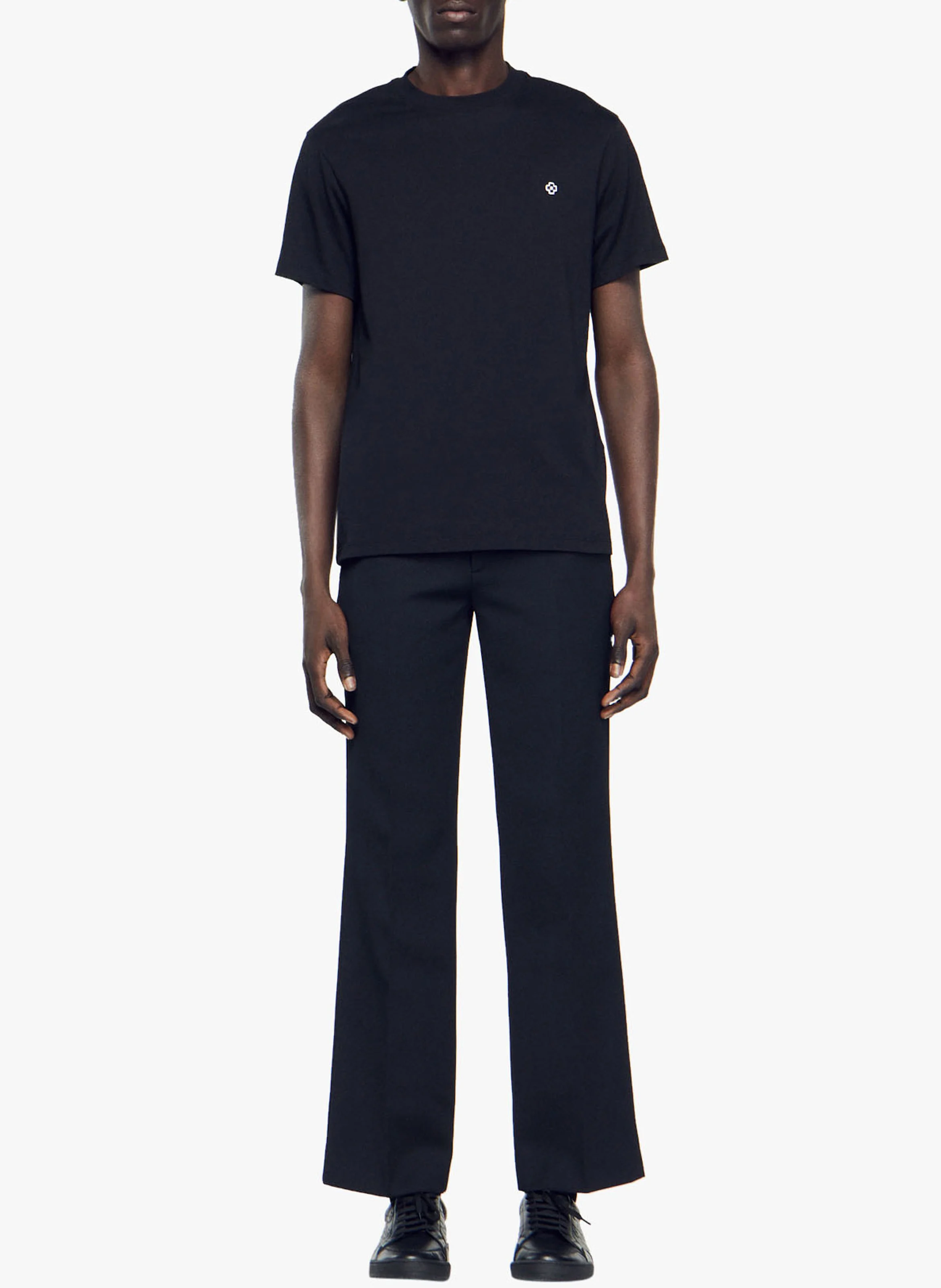 Tee-shirt manches courtes en coton| Noir