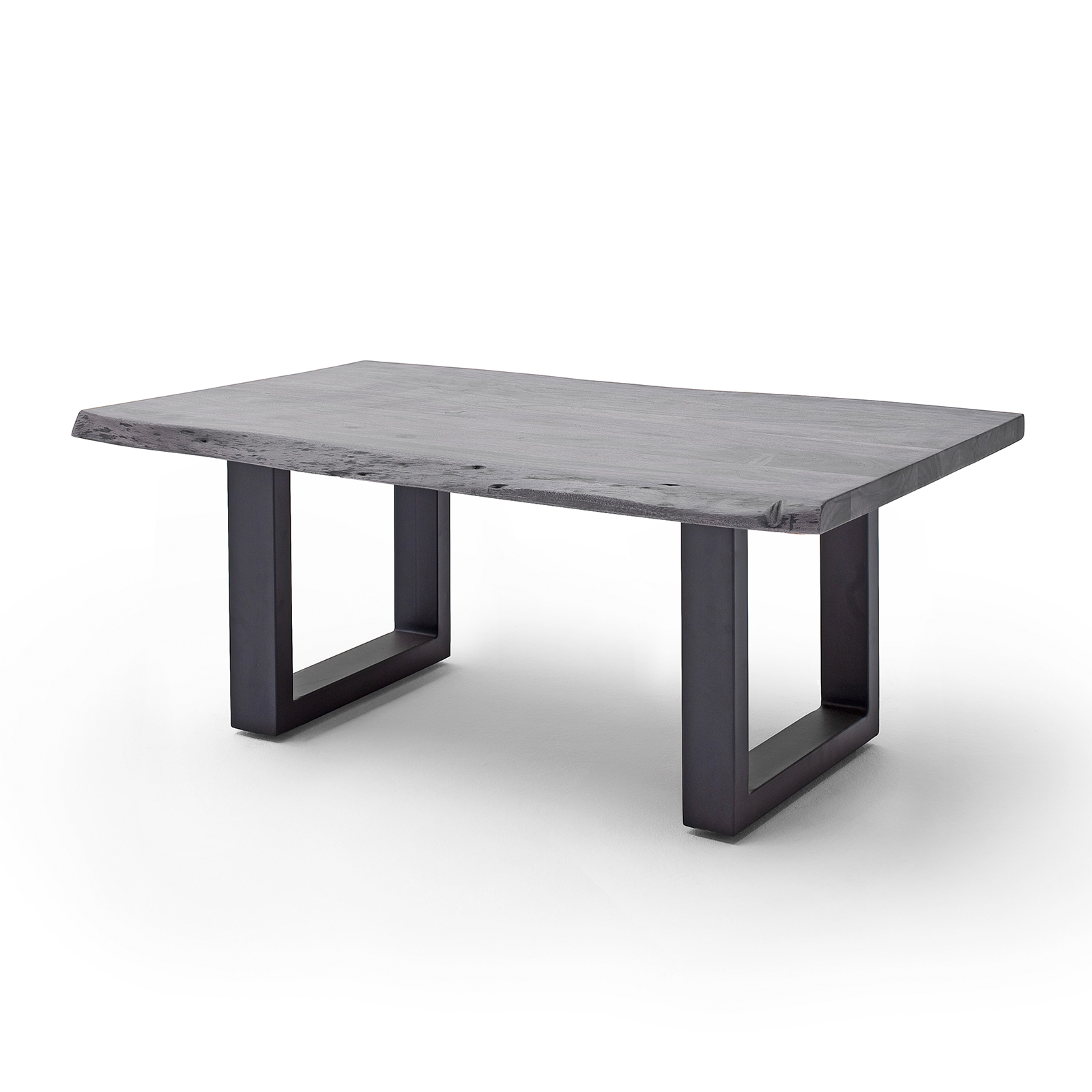 Couchtisch CARTAGENA - Akazie grau-anthrazit - U-Gestell - 110x70 cm