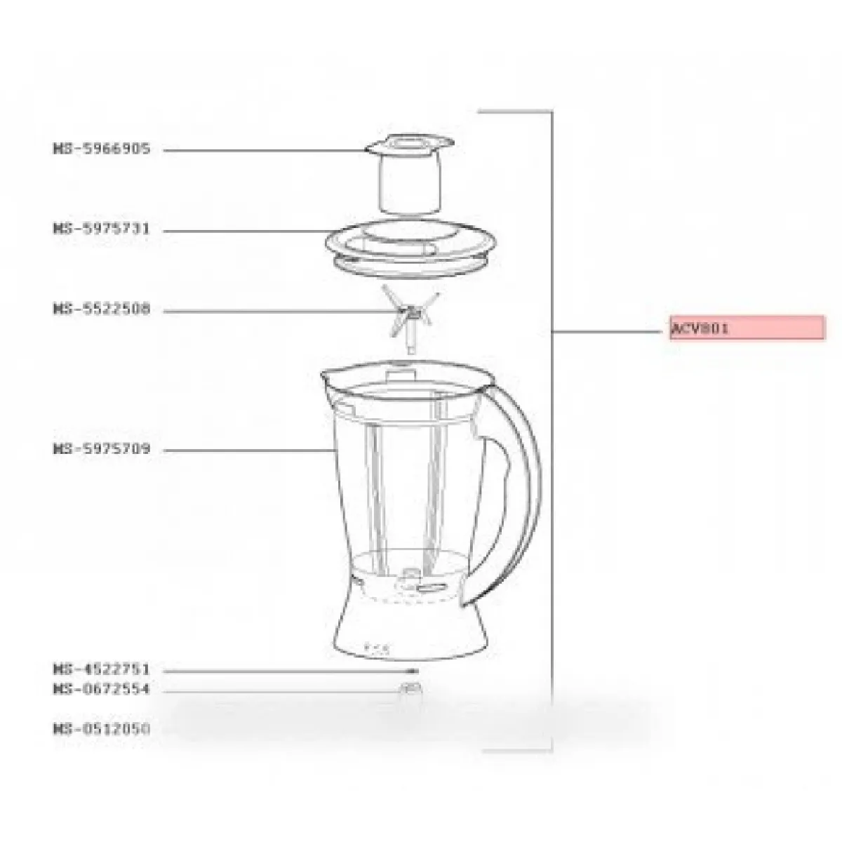 Moulinex Bol complet de blender