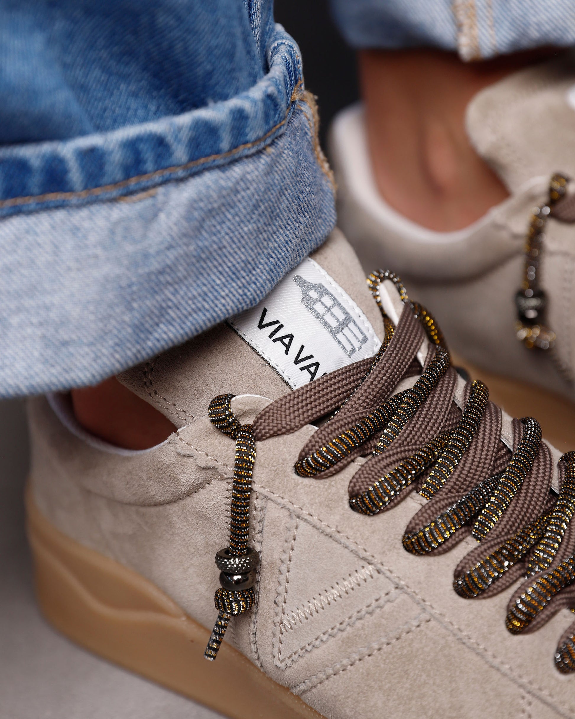 VIA VAI grijze dames sneakers Sam Kyli