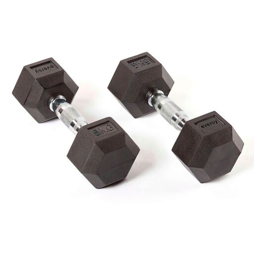 Halteres hexagonais Evergy de 5 kg (par)