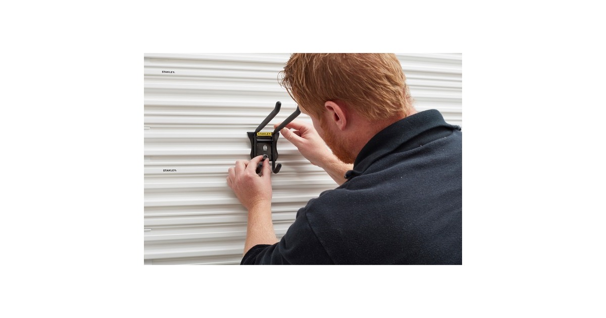 StanleyTrack Wall - Dubbele haak houder  (Zwart)