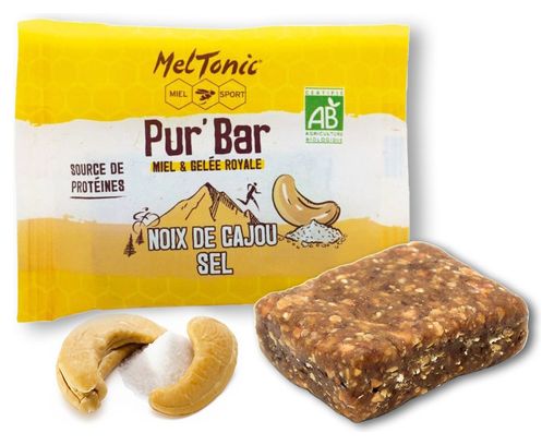 Barre énergétique Meltonic Pur'Bar Noix de Cajou/Sel - 50g