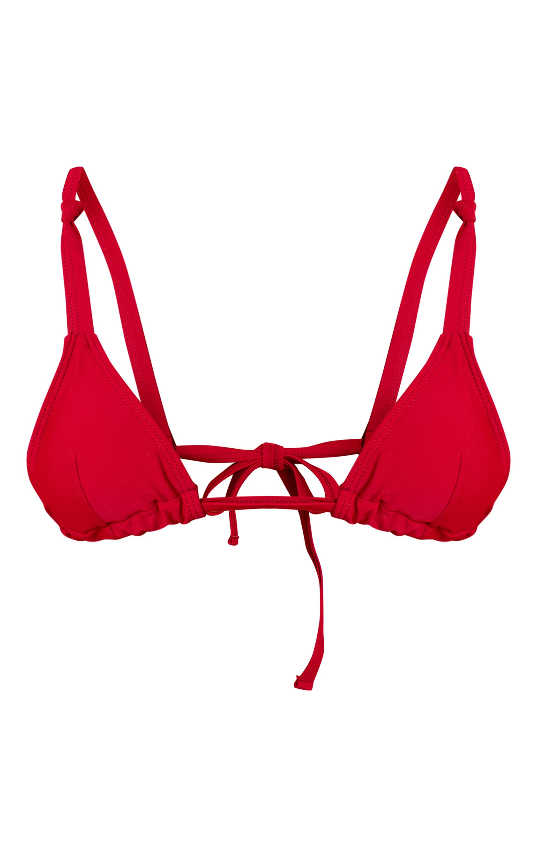 Rouge Profond Haut De Bikini Micro Triangle