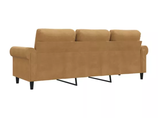 Canapé à 3 places Marron 180 cm Velours