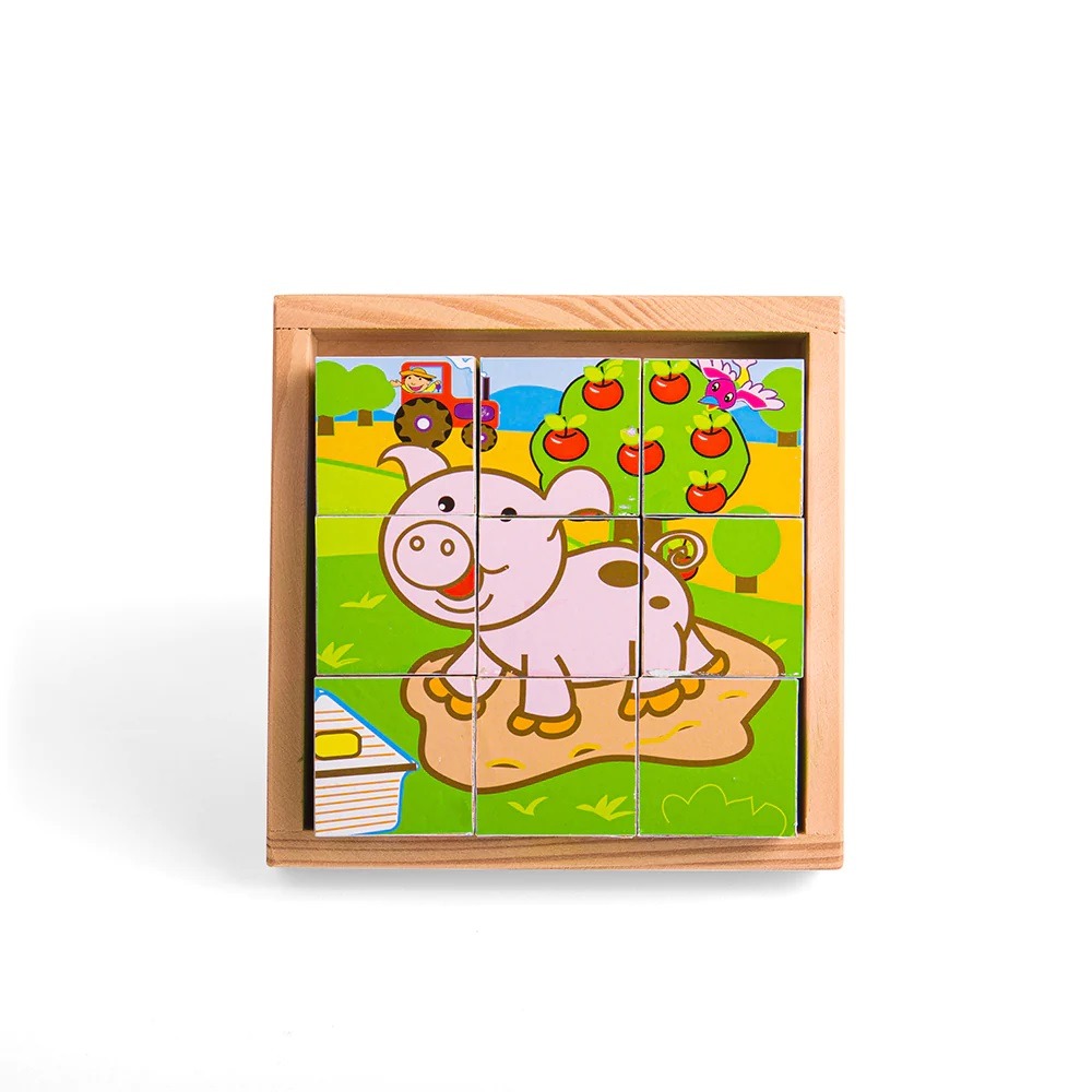 Puzzle cube animaux