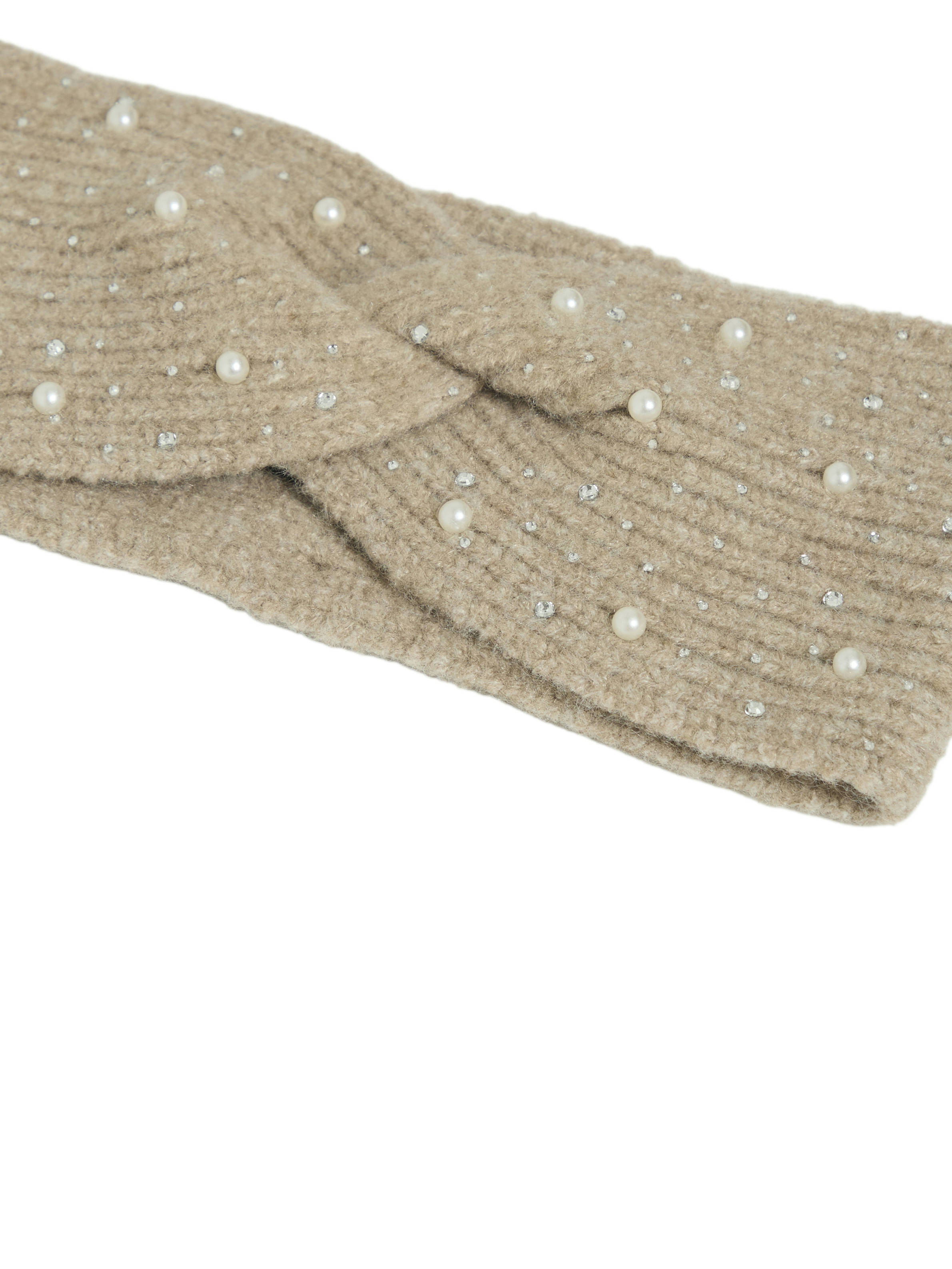 VILA hoofdband met parels VISUMM beige