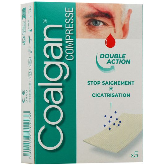Coalgan Compresse x5 -  Arrête le Saignement