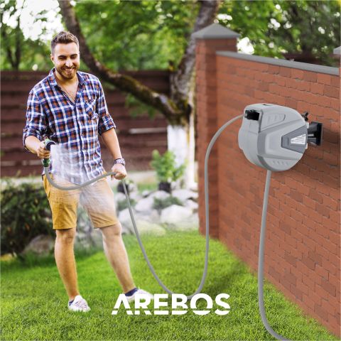 Automatischer Gartenschlauchaufroller 15m