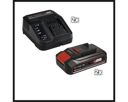 Einhell Power-X-Change GE-CM 36/33 accu grasmaaier inclusief 2 x 2,5Ah 18V Li-ion accu's en lader