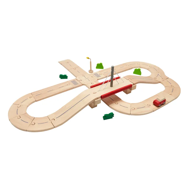 Plan Toys Circuit automobile et ses accessoires en bois