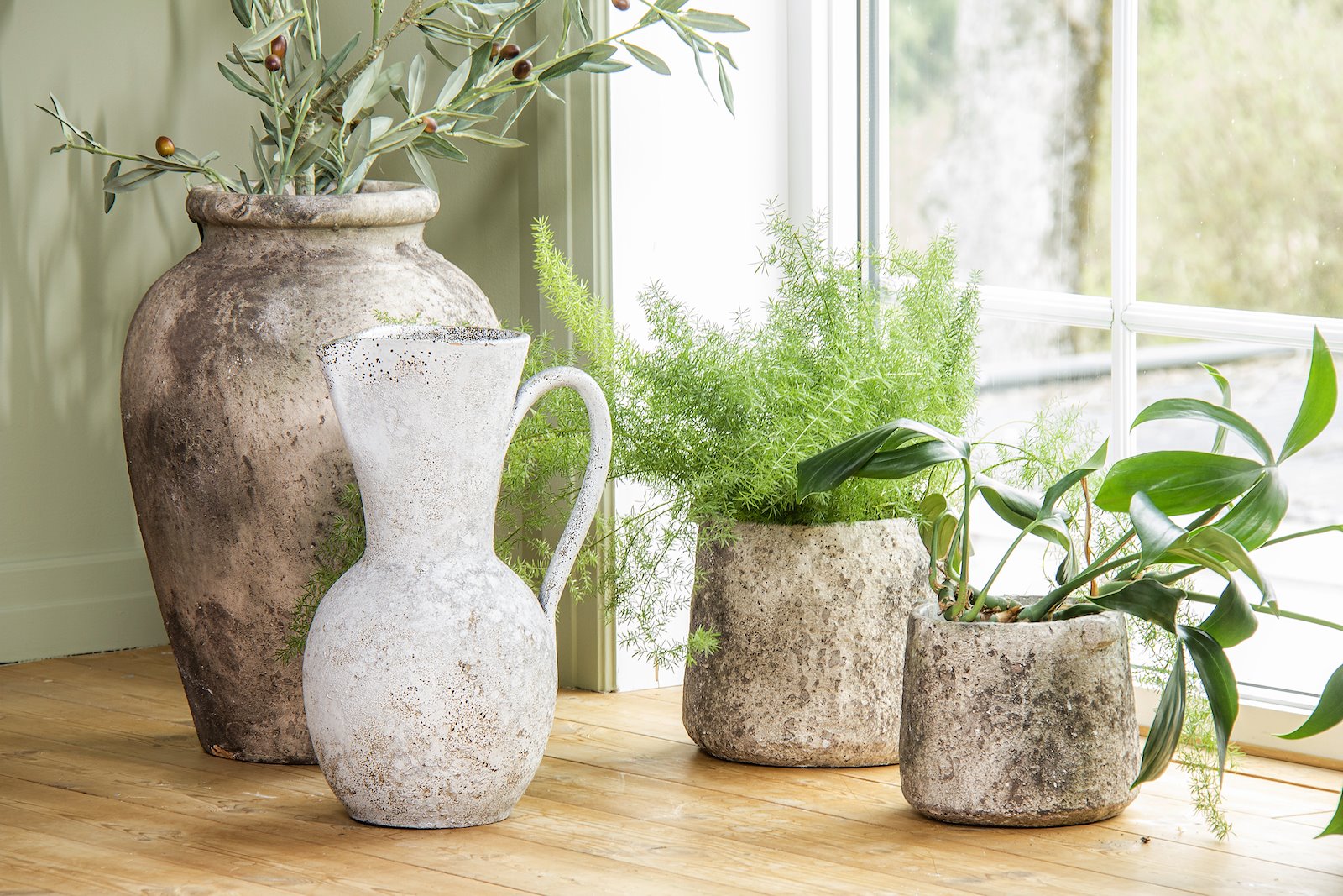 Rome vase Brun-beige. H50,5 cm