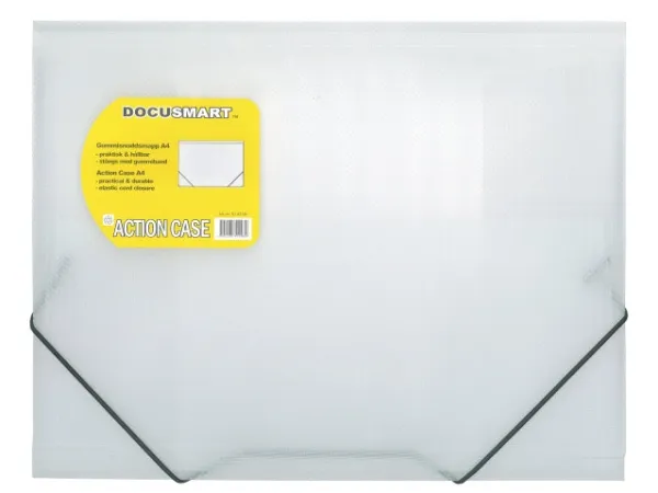Plastmappe Docusmart klar m/3 klapper