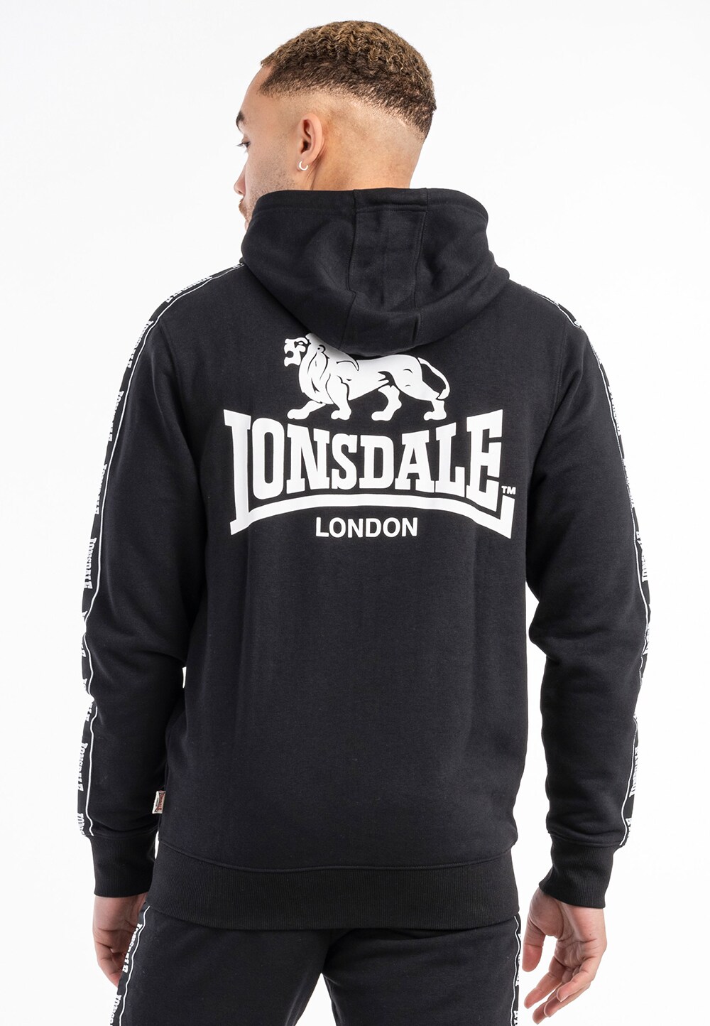Lonsdale Herren Kapuzensweatjacke mit Reißverschluss normale Passform BIGTON