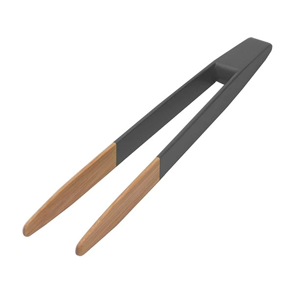 Pince à toast bambou anthracite 24 cm Pebbly