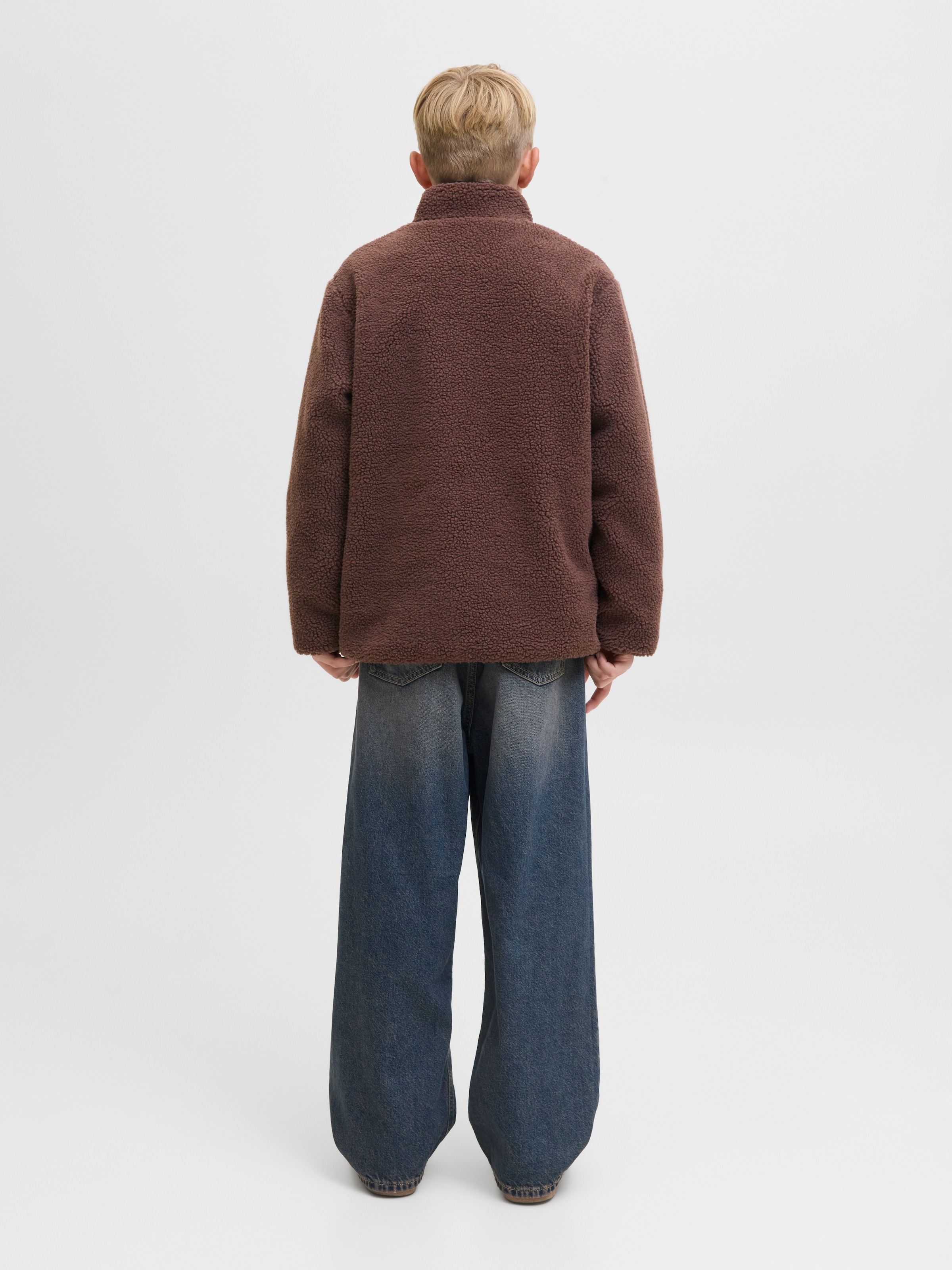 Jack & Jones Junior Fleecejacke »JORNORREBRO TEDDY JACKET JNR« ohne Kapuze Mit stylischem Muster