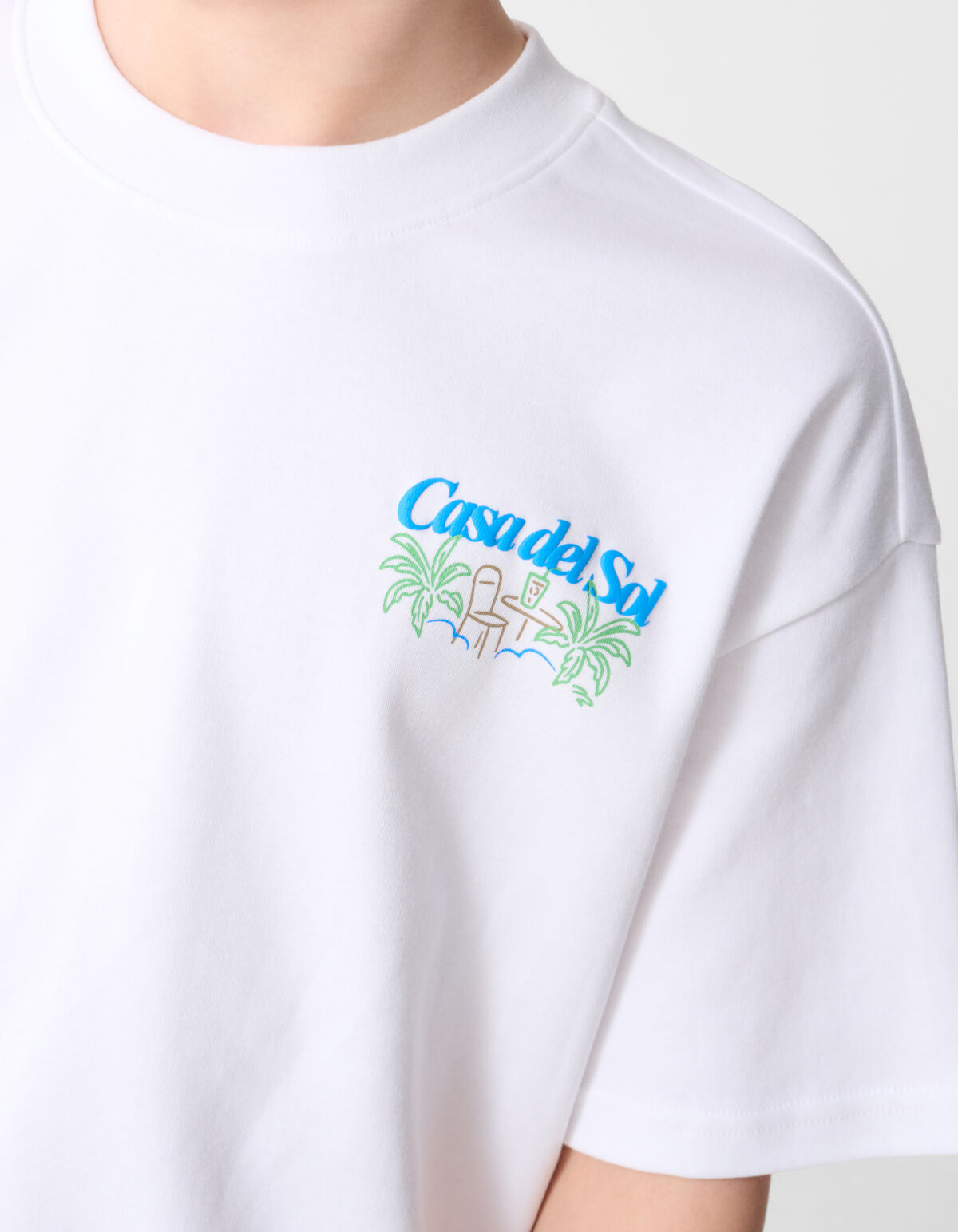 Casa Del Sol Artwork T-shirt Wit