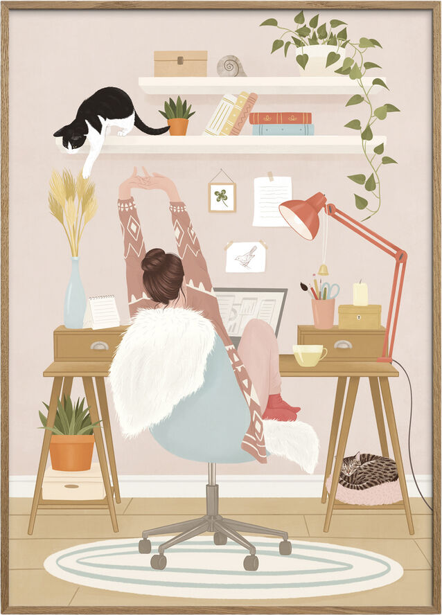 Poster & Frame Petra Holikova - Home office Flerfarvet