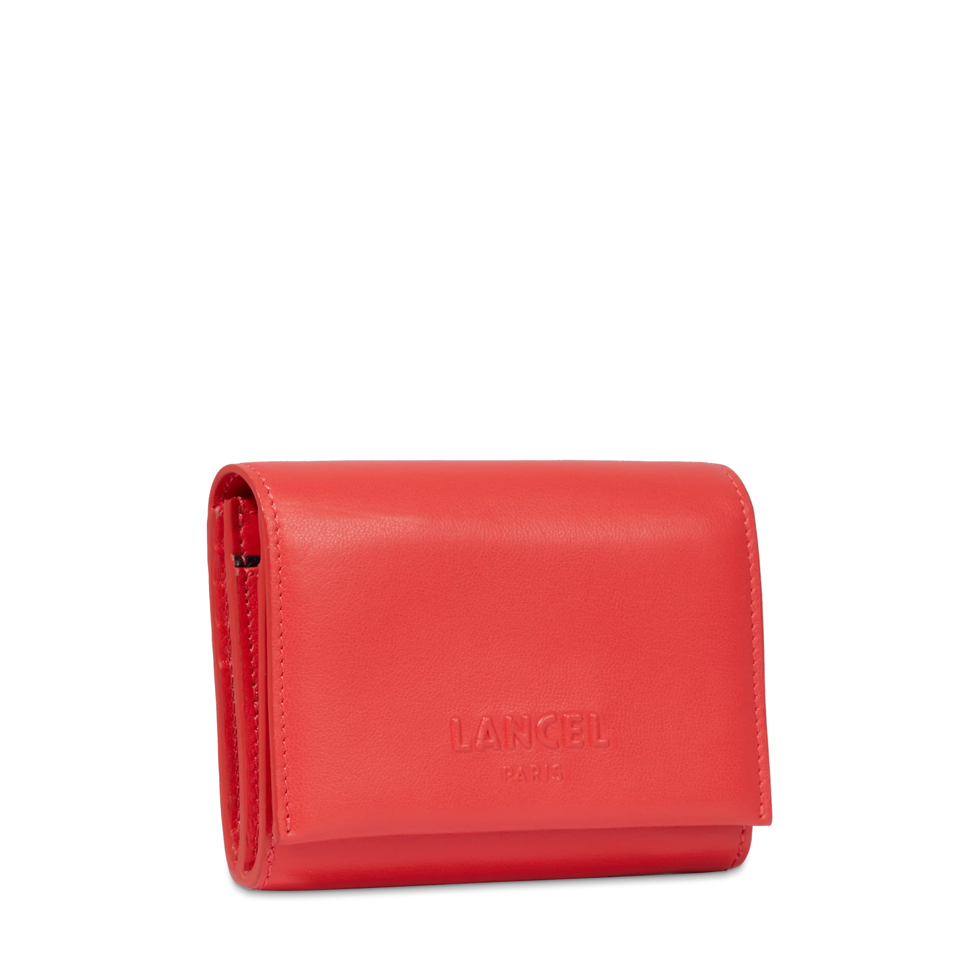 Portefeuille compact rectangulaire rabat Billie de Lancel-Tomate
