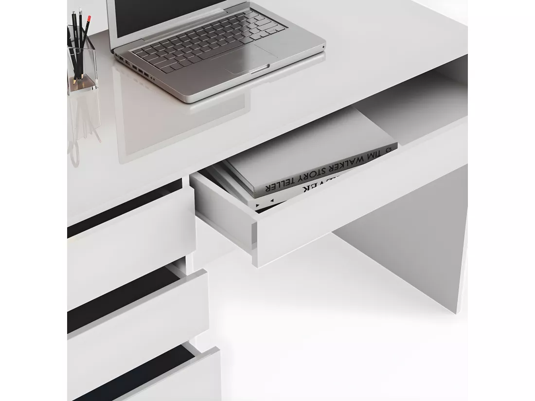 Bureau Blanc 120 X 75 X 55 Cm (lxhxp)