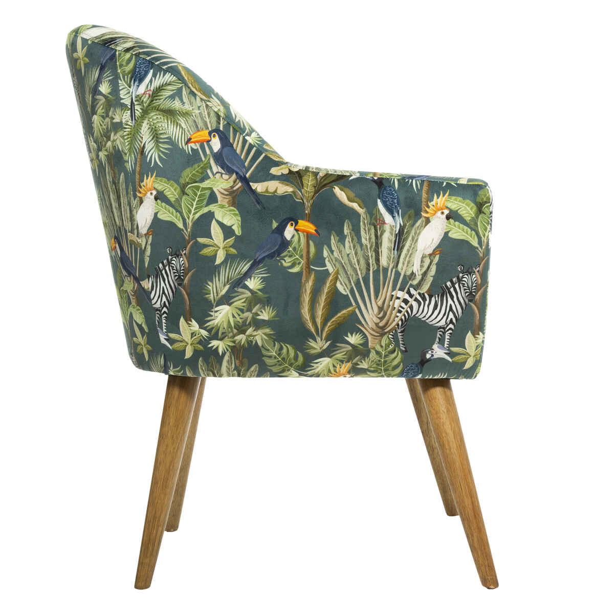 FAUTEUIL VELOURS JUNGLE SANGO