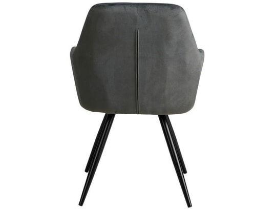 HOMESTYLE4U - Meuble de rangement enfant Chaise salle à manger velours gris design moderne