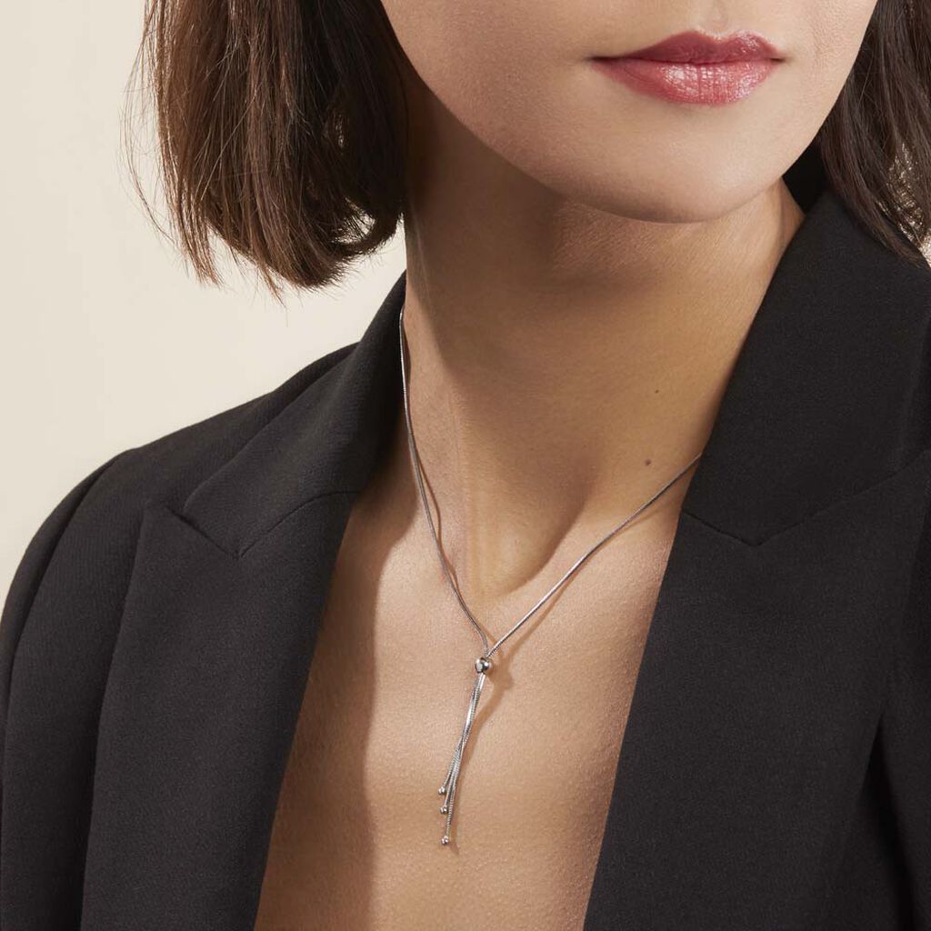 Collier Giorgia Argent Blanc