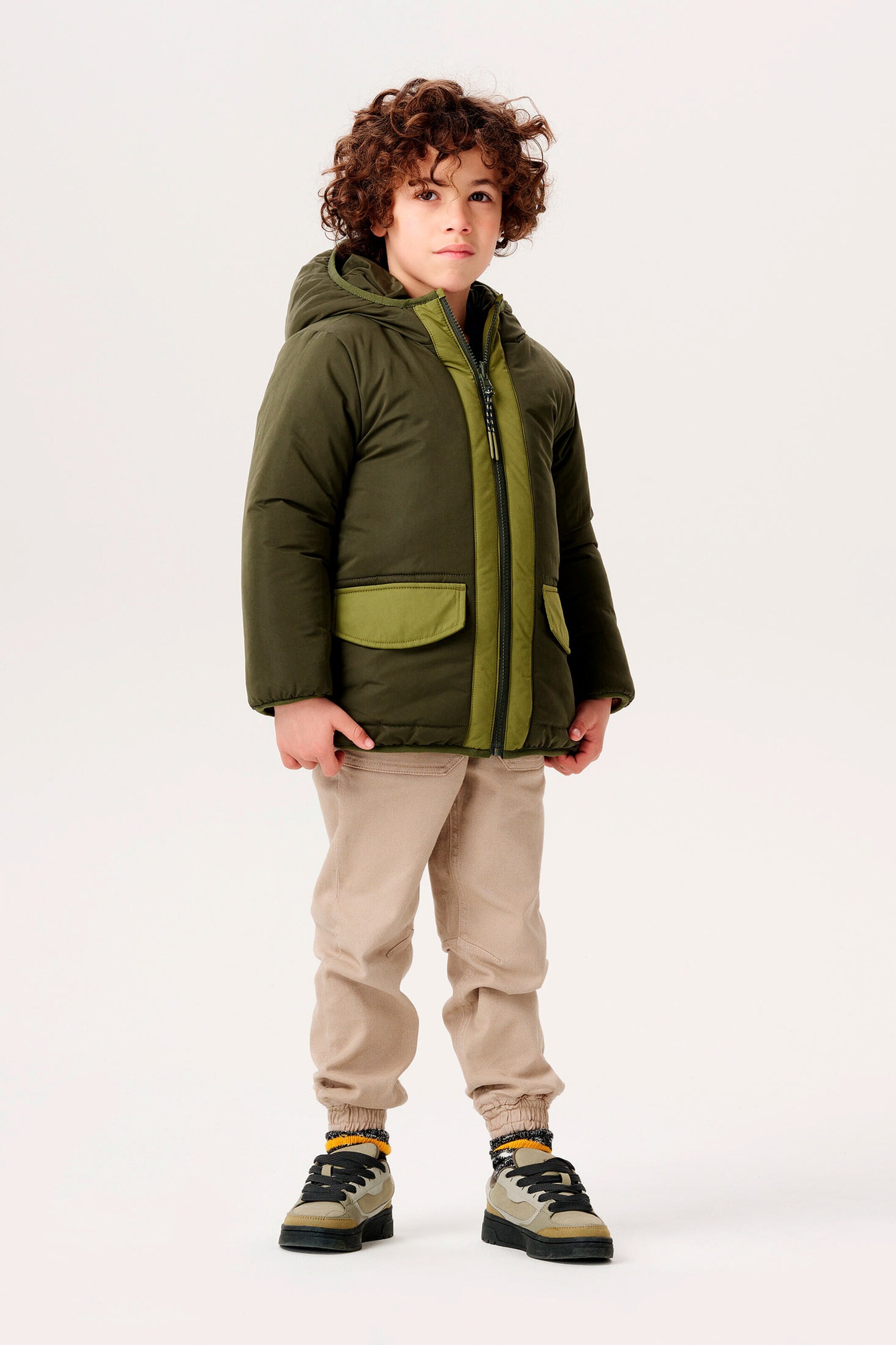 NOPPIES KIDS Winter jacke Hoyos - Reversible Forest Night