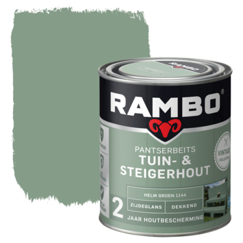 Rambo Pantserbeits Vintage tuin- en steigerhout zijdeglans dekkend helm groen 750 ml